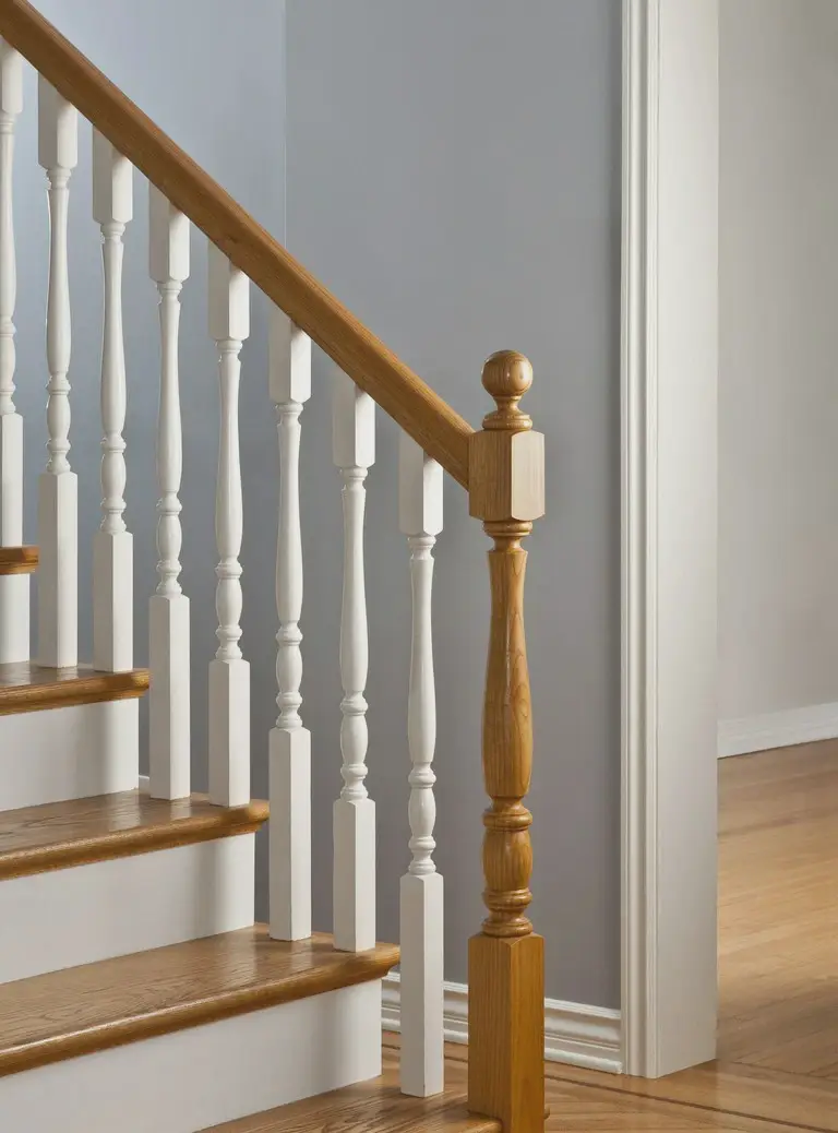 drewniana poręcz schodowa